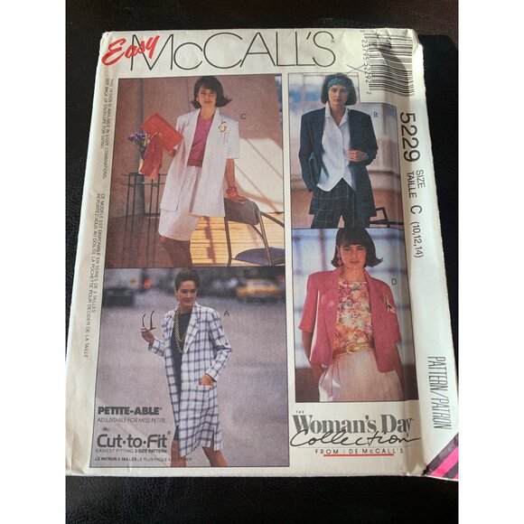 McCall's Misses Coat or Jacket Sewing Pattern 5229 Sz 10 -14 - Uncut - Picture 5 of 9